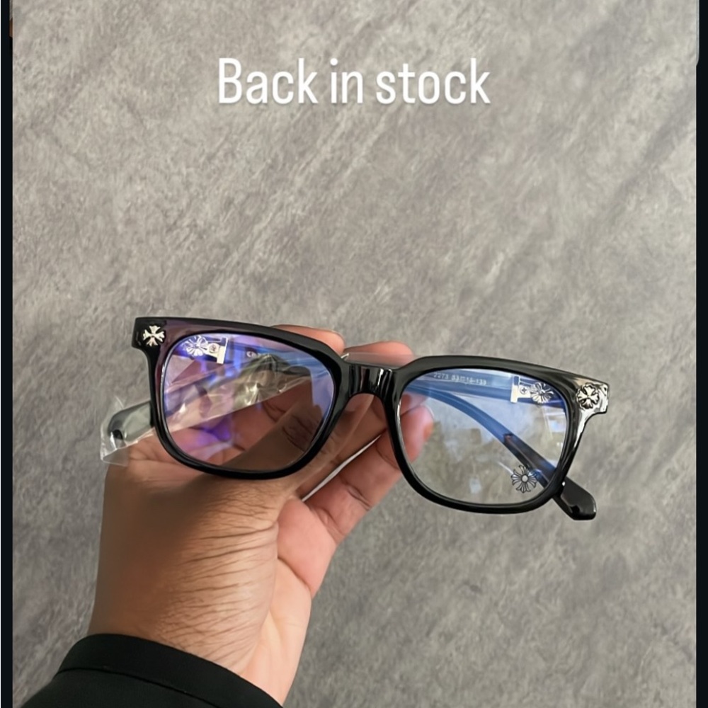 Chrome Hearts Black and Blue Glasses